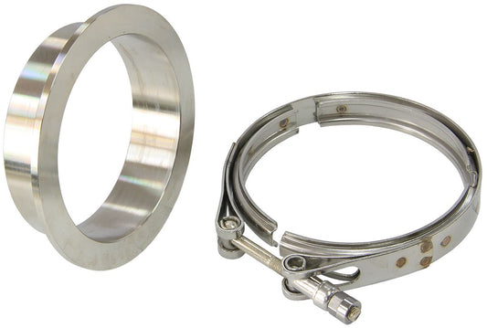 Turbine Outlet Flange & V-Band - Stainless Steel Suit Aeroflow Turbo's With 4"