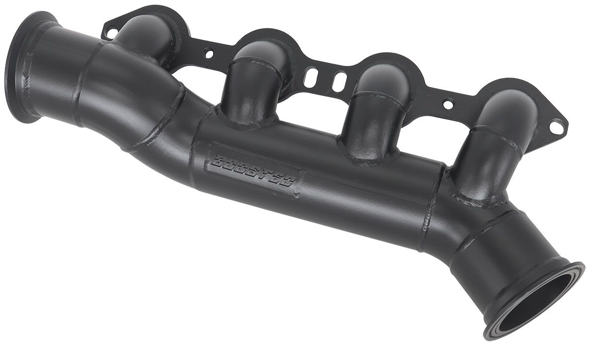 GM LS Passenger Side Single Turbo Manifold 3" V-Bands, Cross Over Manifold