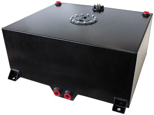 Aeroflow Aluminium 25 Gallon (95L) Fuel Cell with Cavity/Sump & Fuel Sender (Black) AF85-