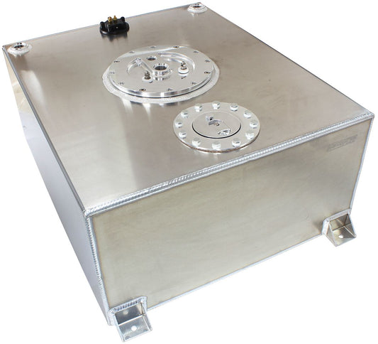 Aeroflow Aluminium 76 Litre (20 Gal) Fuel Cell Flat Bottom Triple 60mm Pump Hanger & Fuel