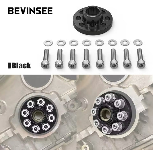 BEVINSEE Crank Hub Bolt Capture Kit For BMW E90 E92 E93 335i E82 135i F20 F21 M135i F30 M3 F80 M4 F82 M2 Competition F87 N55 S55