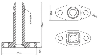 Aeroflow Turbo Drain Adapter AF463-06L